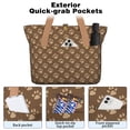 thumbnail image 2 of Tote Bag for Women - Paw Prints Shoulder Bag - Large Utility Work Duffle Bag with Zipper Handbag for Travel, Work, Sprots, 2 of 5