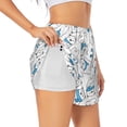 thumbnail image 3 of Lsque Scarf Bear Printed Women's Running Shorts with Liner Pockets,Elastic Quick Dry Workout Athletic Gym Yoga Shorts,Womens High Waist Shorts-XX-Large, 3 of 9