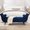 Navy Blue, variant on Navy Blue Velvet Flared Arm Bench For Entryway, 64.5 Inches Length, 17 Seat Height, Two Round Bolster Pillows, Medium Firm Seat, Brown Legs, Mediterranean Flair Foam, Black Legs