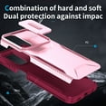 thumbnail image 5 of Dteck Case for Samsung Galaxy S24 FE,Shockproof TPU+PC Armor Case Slide Lens Protection Cover for Galaxy S24 FE,Pink, 5 of 7