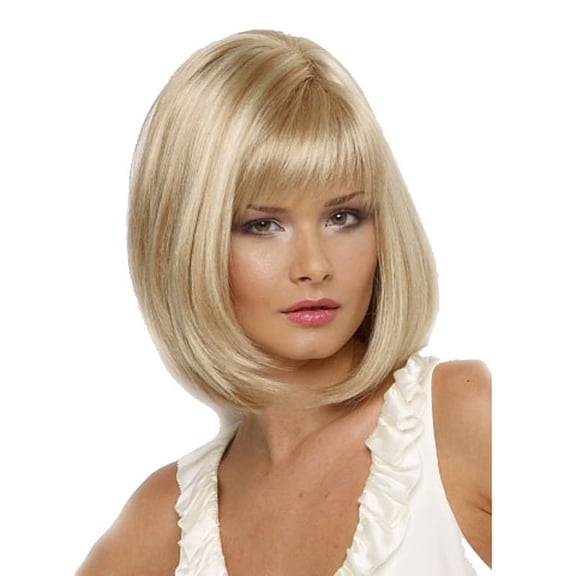 Short Silk Wig with Bangs for Women Lightweight Natural Daily Wear