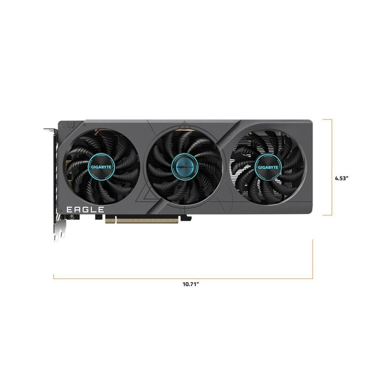 GIGABYTE GeForce RTX 4060 EAGLE OC 8G Graphics Card, 3x WINDFORCE Fans, 8GB 128-bit GDDR6, GV-N4060EAGLE OC-8GD Graphics Card GIGABYTE GeForce RTX 4060 EAGLE OC 8G Graphics Card, 3x WINDFORCE Fans, 8GB 128-bit GDDR6, GV-N4060EAGLE OC-8GD Graphics Card