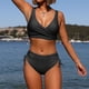 thumbnail image 4 of Cómodo traje de baño de dos piezas de vendaje de bikini sin espalda sólido para mujer Conjunto de ropa de playa OAVQHLG3B Store lin121212, 4 of 4
