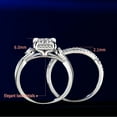 thumbnail image 7 of SHELOVES Infinity Sterling Silver Wedding Rings Set Round Cut Princess Cluster Cz for Women Size 9, 7 of 7