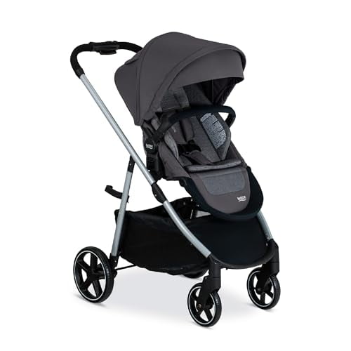 Britax Grove™ Modular Stroller, Lightweight Stroller with CozyFit™ Insert and Bumper Bar, 6 Ways to Ride, SafeWash, Pindot Stone