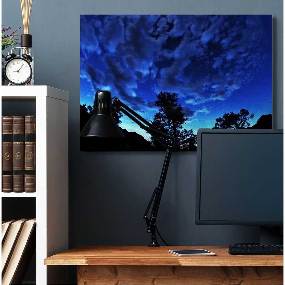 Stupell Home Décor Blue Sky Silhouette Landscape Photograph Canvas Wall Art by Joseph Elliott