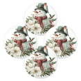 thumbnail image 5 of WOBOGO Winter Snowman Round Placemats Set of 1 Heat Resistant Washable Kitchen Table Decorations 15.4in, 5 of 7