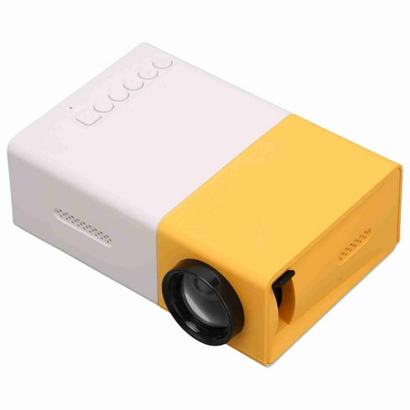 Mini Projector, HD Multimedia Interface Movie Pocket Projector with 200 Lm, 1080P Resolution, 4:3 Aspect Ratio, for Smartphone Tablet Laptop TV Stick, Remote Control, ABS