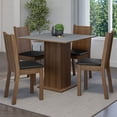 thumbnail image 2 of Juego de Comedor Mesa Encimera de Madera 4 Sillas Marrón/Gris/Negro Samara Madesa, 2 of 5