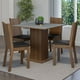 thumbnail image 2 of Juego de Comedor Mesa Encimera de Madera 4 Sillas Marrón/Gris/Negro Samara Madesa, 2 of 5