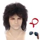 thumbnail image 1 of Guardurnaity Peluca vintage de los años 80, estilo ídolo de moda, cámara con seda de alta temperatura, negra y marrón, suave y cómoda para la Accesorio para el cabello negro marrón, 1 of 6