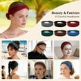 thumbnail image 4 of Diademas únicas para mujeres, diadema elástica antideslizante, banda para el cabello atlética que absorbe la humedad, gris oscuro, 6 Pcs, 4 of 7