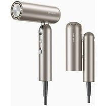 DREAME Pocket Pure High-Speed Hair Dryer, Lightweight Foldable Blow Dryer with 110,000 RPM Motor, Ionic Care, 5 Modes, Travel Bag, Quiet Fast Drying