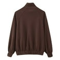thumbnail image 6 of Dasayo Barn Coat for Women Bomber Motorcycle Bronze Elastic Hem Zipper Jackets Women Jacket L, 6 of 6