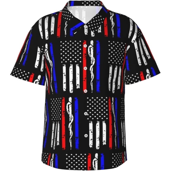 Men's Casual Linen Button Down Shirt Short Sleeve Beach Shirt