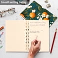 thumbnail image 4 of FORMRS 1-Subject Spiral Notebook 8" x 5" College Ruled 60 Refillable Sheet A5 Hard Cover, Green Floral Orange, 4 of 7