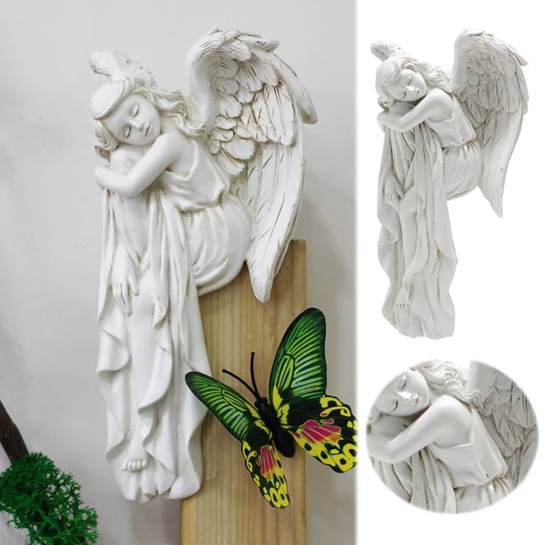 Ángel Durmiendo Colgante Decorativo Para Marco De Puerta Estatuilla Europea De Resina Para El Hogar Adornos Artesanales Para Pared