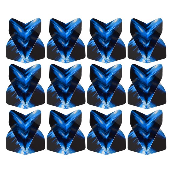 Uxcell Dart Flights, 12 Pack PET Standard Darts Accessories Black, Blue