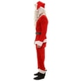 thumbnail image 3 of HPO Adult Classic Santa Claus Suit Costume | 5 Pics Adult Male Christmas Santa Outfit Set, Red, Large, 3 of 7