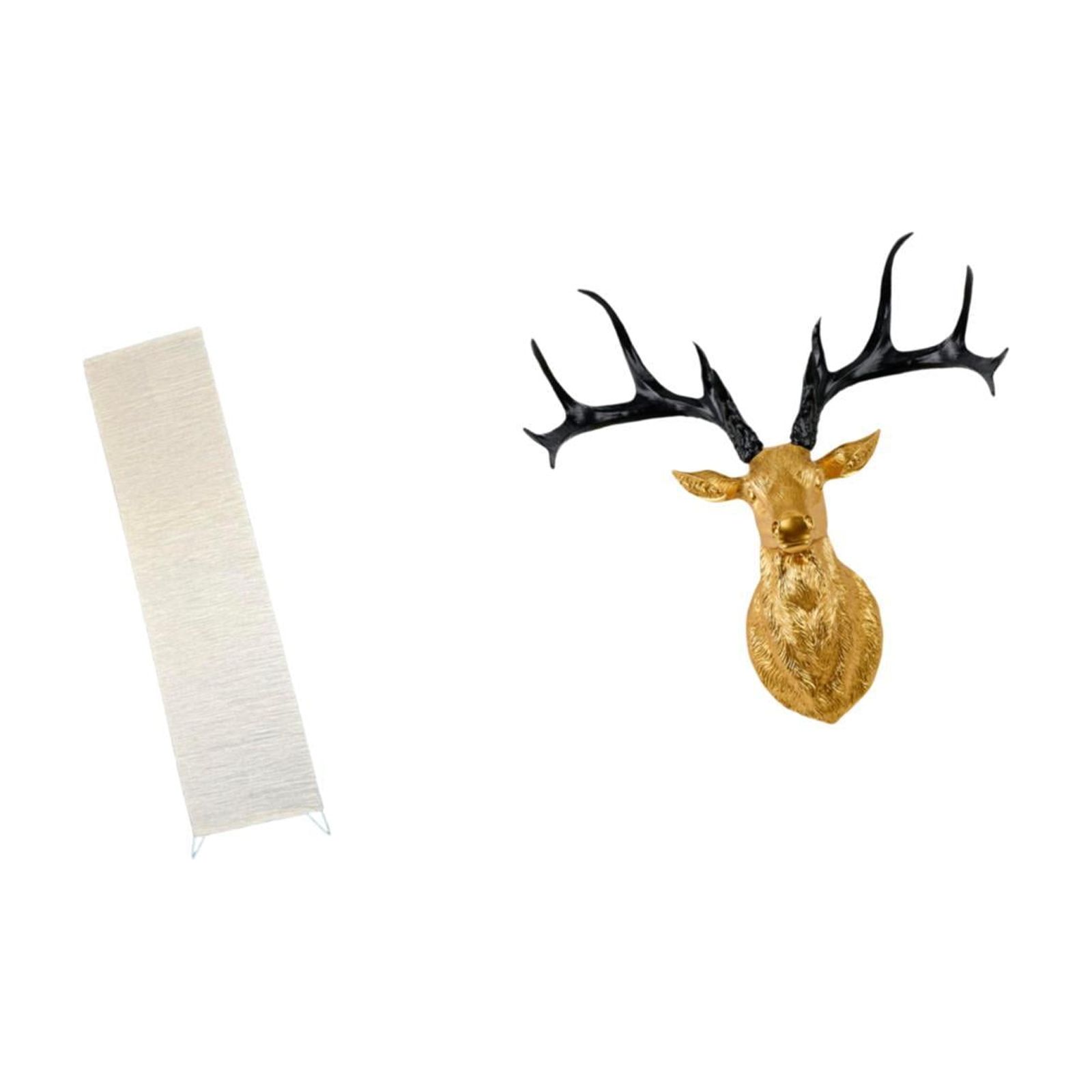 CarpNettore Deer Floor Lamp Shade for Living Room Decor with Boho Resin Head Sculpture Artistic Standing Light Cover for Home Office