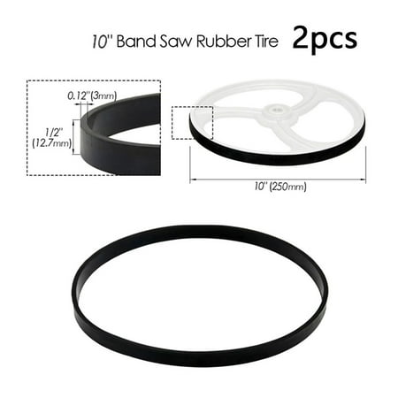 

BAMILL 2pcs WoodWorking Band Saw Rubber Band Band Saw Scroll Wheel Rubber Ring 8-14Inch