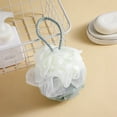 thumbnail image 3 of Bath Pouf, Staron 2026 Large Exfoliating Bath Sponge, Dual-Color Rope Foaming Net Body Scrubber Soft Washable Quick-Dry, Blue, 3 of 3