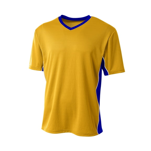 A4 N3018 Mens Liga Soccer Jersey - Gold/Royal - 3XL