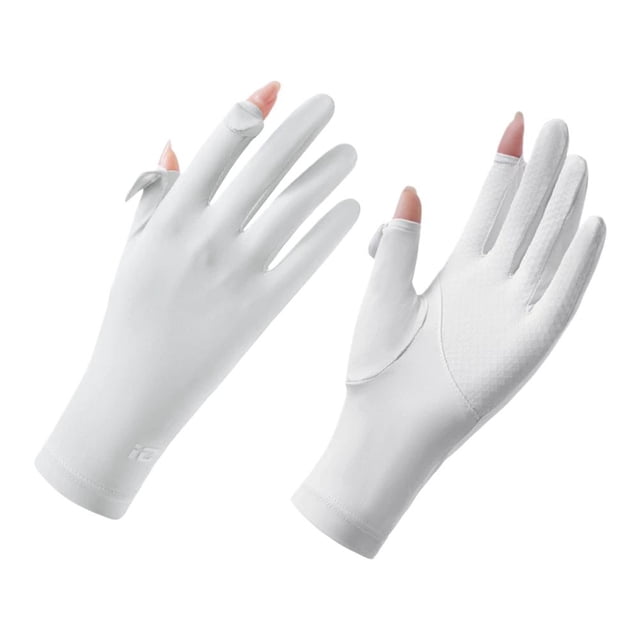 Gloves Bicycle Uv Protection Ice Silk Elasticity Anti Slip Breathable Colors Accessories
