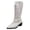 White, variant on Women's Cowboy Boot Cowgirl Boots for Women Embroidered Pointed Toe Low Heel Fashion Western Mid Calf Boot