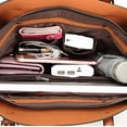 thumbnail image 4 of GASTROPOD Tote Bag for Women,Reinforced Shoulder Strap Leather Tote Bag for Women,Thick Hardware Womens Work Bag,Coffee, 4 of 4