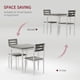 thumbnail image 3 of Gris y blanca 3-piece dining set con spiral legs - mesa y 2 sillas para small kitchens y apartments, 3 of 6