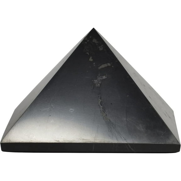 Shungite Miracle Pyramid Polished 80mm (3.15 inches) - Natural Healing Crystal for Chakra Balancing & Cleanse
