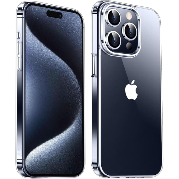 Entronix Clear Case Compatible with iPhone 15 Pro Max, Shockproof Hard Cover