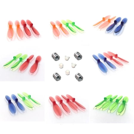 HobbyFlip Motor Sleeve Set for 4 motors 8 Sets of 4 55cm Propellers Kit Compatible with Walkera QR Ladybird