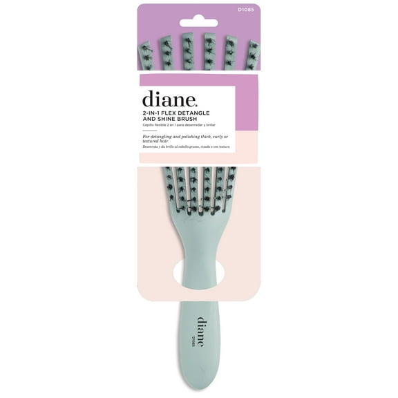 Diane 2-In-1 Flex Detangle and Shine Hiar Brush with Boar Bristles