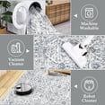 thumbnail image 5 of GlowSol 5' x 7' Area Rug Vintage Medallion Area Rugs Floral Rug Soft Foldable Area Rugs for Dining Room Home Office, Gray Beige, 5 of 6