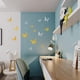 thumbnail image 4 of Xiao Hua Decoración de pared con mariposas, 48 piezas, 4 estilos, para cumpleaños, fiestas y tartas, extraíble, dorada y plateada., 4 of 5