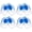 4 Pairs Blue, variant on Heel Cups for Achilles Tendonitis & Plantar Fasciitis - 8 Pack Gel Shoe Inserts for Heel Pain Relief, Arch Support, for Women & Men