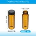 thumbnail image 2 of Uxcell Small Glass Sample Bottles with Lids, 5Pcs 30ml Amber Glass Vials with Black Screw Caps Mini Leak Proof Reagent Sealed Bottles with Scale for Solid Liquid Powder Storage, 2 of 6