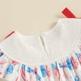 thumbnail image 5 of Okbabeha Toddler Baby Girl 4th of July Outfits Infant Ruffle USA Flag Fourth of July Dress Summer Independence Day Clothes, 5 of 7