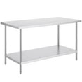 thumbnail image 5 of KFFKFF Stainless Steel Worktables,30 x 60 x 34 Inch, Up To 910 lbs, Robust Stainless Steel Food Prep & Work Table with Adjustable Height for Kitchen, Garage, Restaurant, 5 of 8