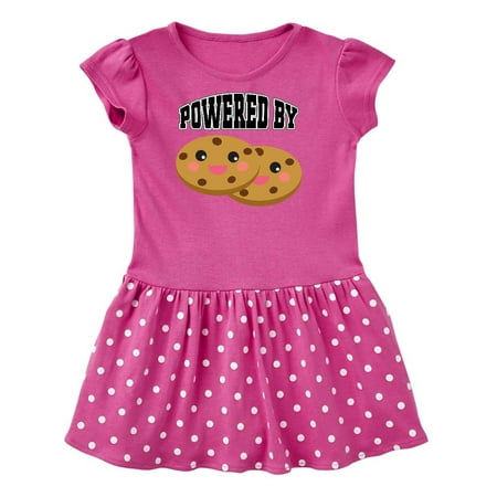 

Inktastic Powered by Cookies Gift Toddler Girl Dress