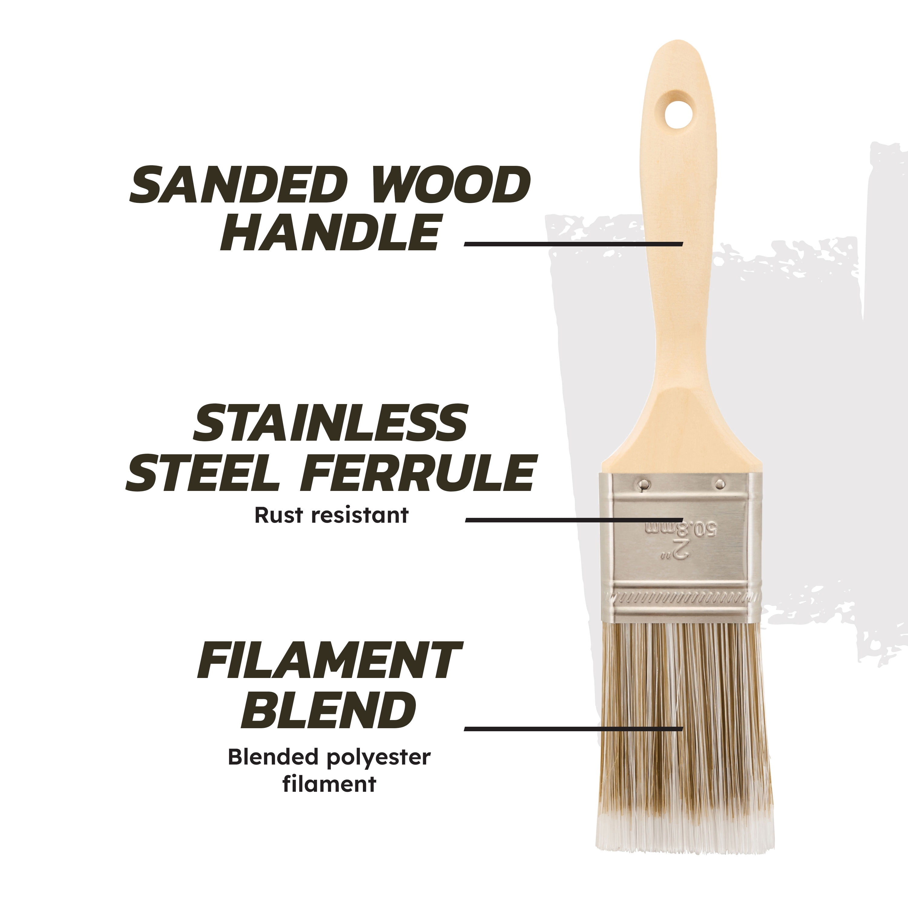 Better 2 in. Blended Polyester Flat Paint Brush
