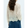 thumbnail image 6 of Womens Embroidered Button Down Shirt Long Sleeve Blouse Casual Top  L, 6 of 7