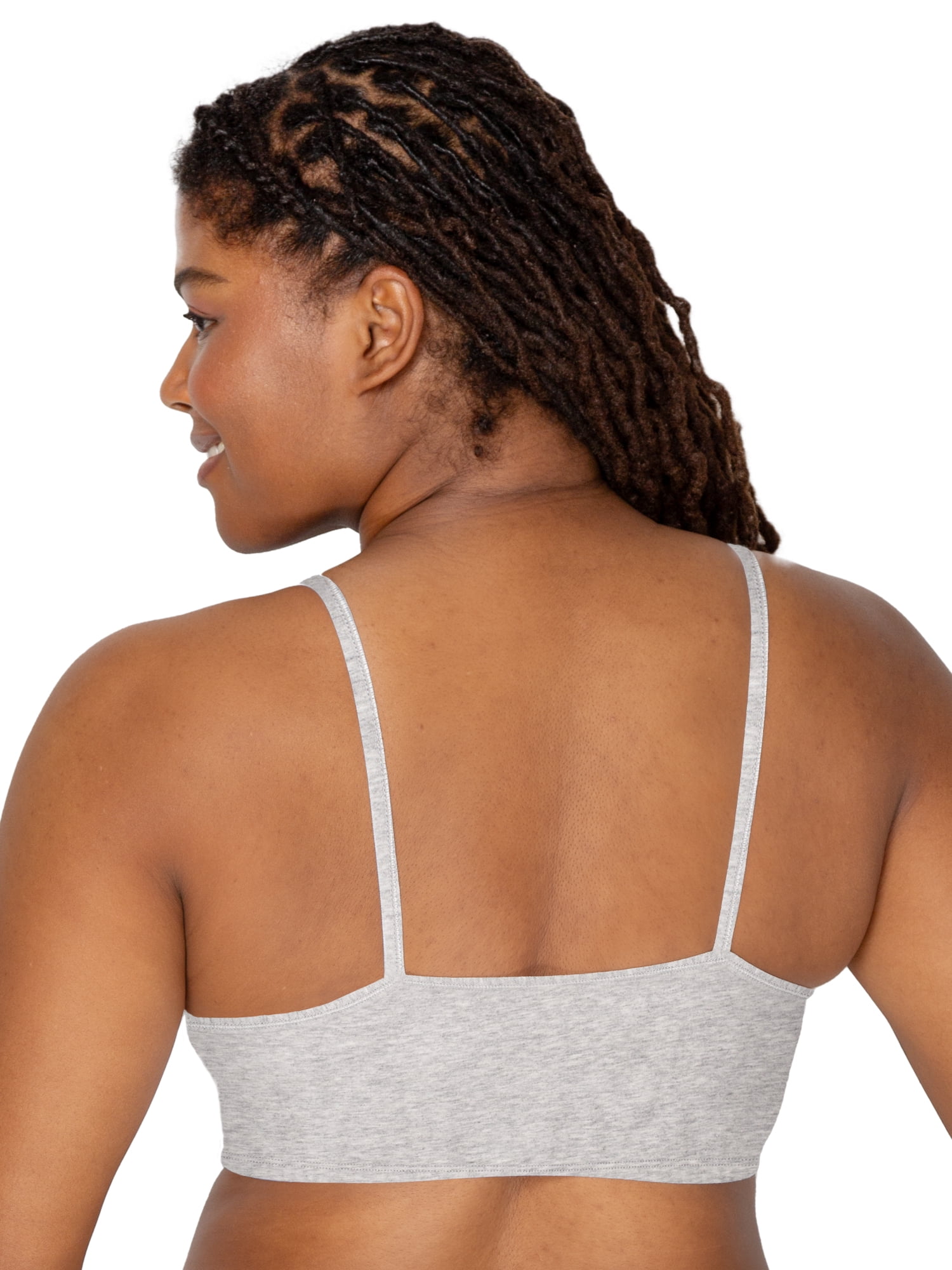 Fruit of the Loom Women's Spaghetti Strap Cotton Sports Bra, 5-Pack, Style 9036