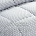 thumbnail image 3 of Harkawon All Season Down Alternative King Comforter, Winter Warm Ultra Soft Quilted Duvet Insert with Corner Tabs, Wavy Box Stitched, Luxury Fluffy Lightweight (Striped off-white, 90 x 102 inch), 3 of 7