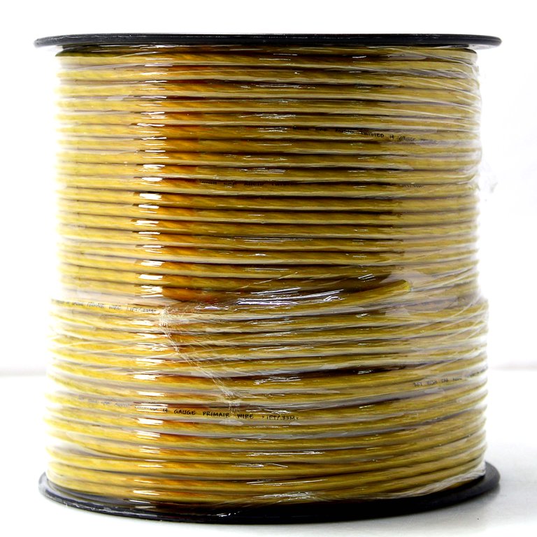 Sky High Car Audio 12 Gauge Primary Wire – 500 Ft Spool, Black, For Car Audio Install