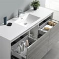 thumbnail image 4 of Fresca Catania 60" Glossy Ash Gray Wall Hung Single Sink Modern Bathroom Vanity with Medicine Cabinet, 4 of 8