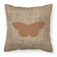 thumbnail image 2 of Carolines Treasures BB1041-BL-BN-PW1818 Butterfly Burlap and Brown   Canvas Fabric Decorative Pillow BB1041 18H x18W, 2 of 2