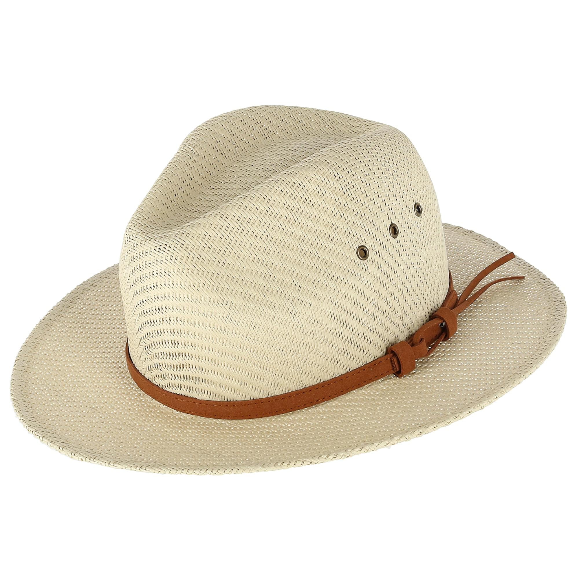 Epoch Hats Company Men's Straw Panama Hat with Leather Band Walmart